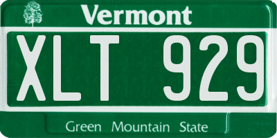 VT license plate XLT929