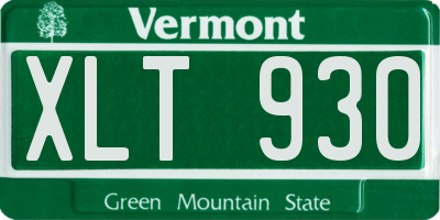 VT license plate XLT930