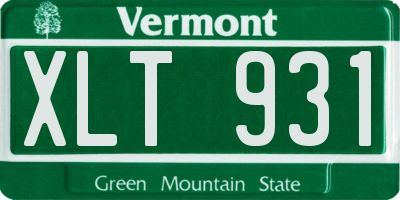 VT license plate XLT931