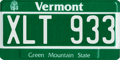 VT license plate XLT933