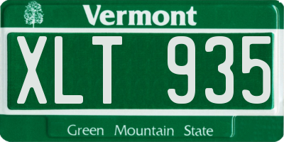 VT license plate XLT935