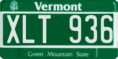 VT license plate XLT936