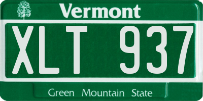 VT license plate XLT937