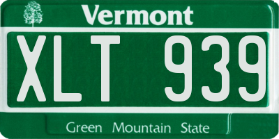 VT license plate XLT939