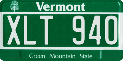 VT license plate XLT940