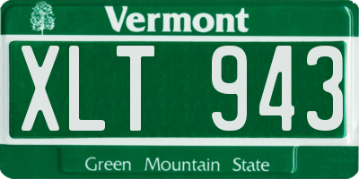 VT license plate XLT943