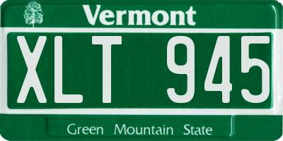 VT license plate XLT945