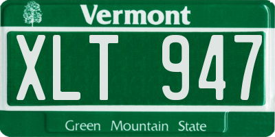 VT license plate XLT947