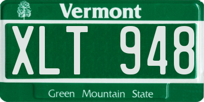 VT license plate XLT948