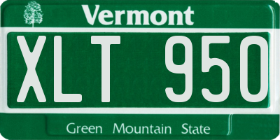 VT license plate XLT950