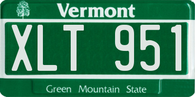 VT license plate XLT951
