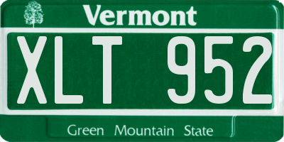 VT license plate XLT952