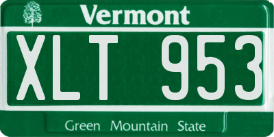 VT license plate XLT953