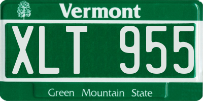 VT license plate XLT955