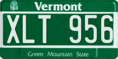 VT license plate XLT956