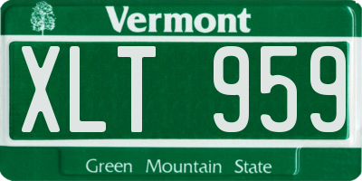 VT license plate XLT959