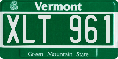 VT license plate XLT961
