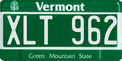 VT license plate XLT962