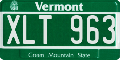 VT license plate XLT963