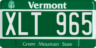 VT license plate XLT965