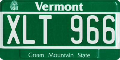 VT license plate XLT966