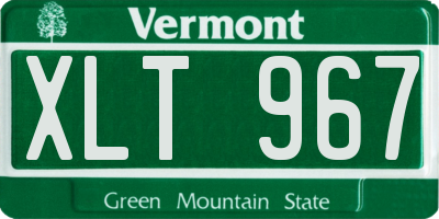 VT license plate XLT967