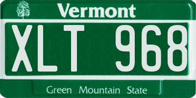VT license plate XLT968