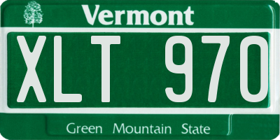 VT license plate XLT970