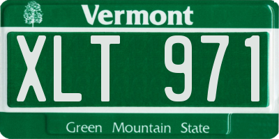 VT license plate XLT971