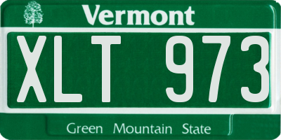 VT license plate XLT973