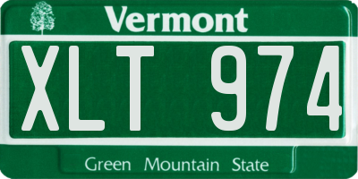 VT license plate XLT974