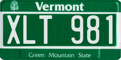 VT license plate XLT981