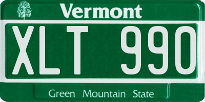 VT license plate XLT990