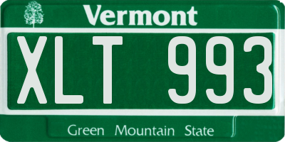 VT license plate XLT993