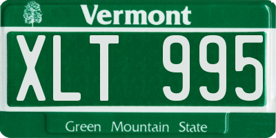 VT license plate XLT995