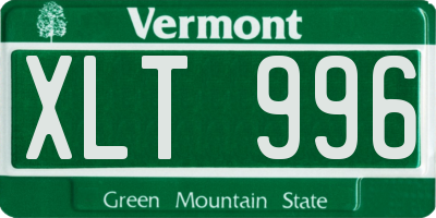 VT license plate XLT996