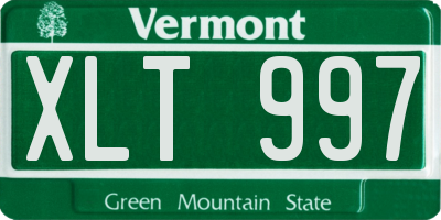VT license plate XLT997