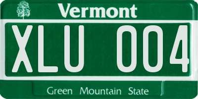 VT license plate XLU004
