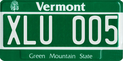 VT license plate XLU005