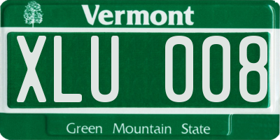 VT license plate XLU008