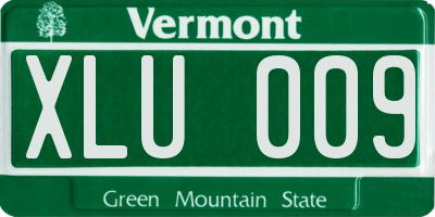 VT license plate XLU009
