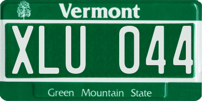 VT license plate XLU044