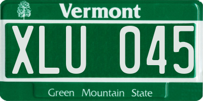 VT license plate XLU045