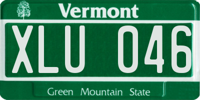 VT license plate XLU046