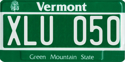 VT license plate XLU050