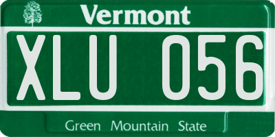 VT license plate XLU056