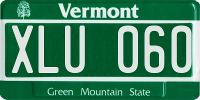 VT license plate XLU060