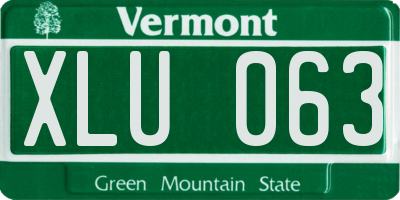 VT license plate XLU063
