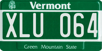 VT license plate XLU064