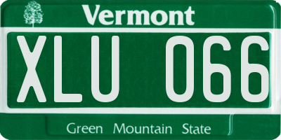 VT license plate XLU066